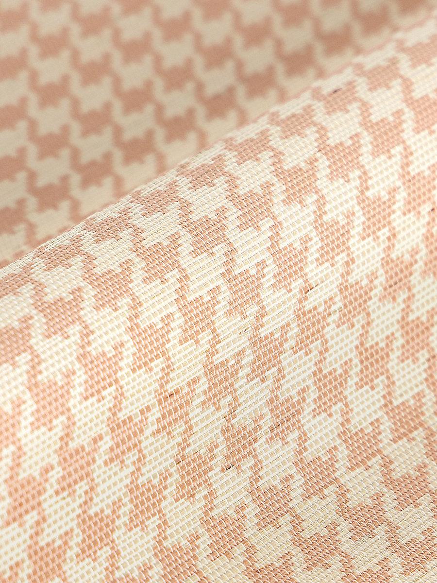 Hinson Houndstooth Sisal Peach Wallpaper
