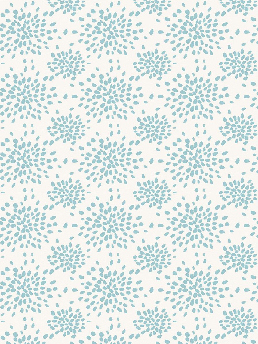 Hinson Fireworks Turquoise Wallpaper