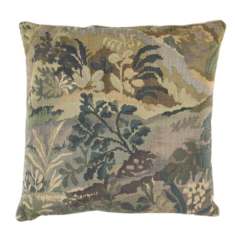Schumacher Vert 16" x 16" Flemish Tapestry Pillow