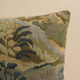 Schumacher Vert 16" x 16" Flemish Tapestry Pillow