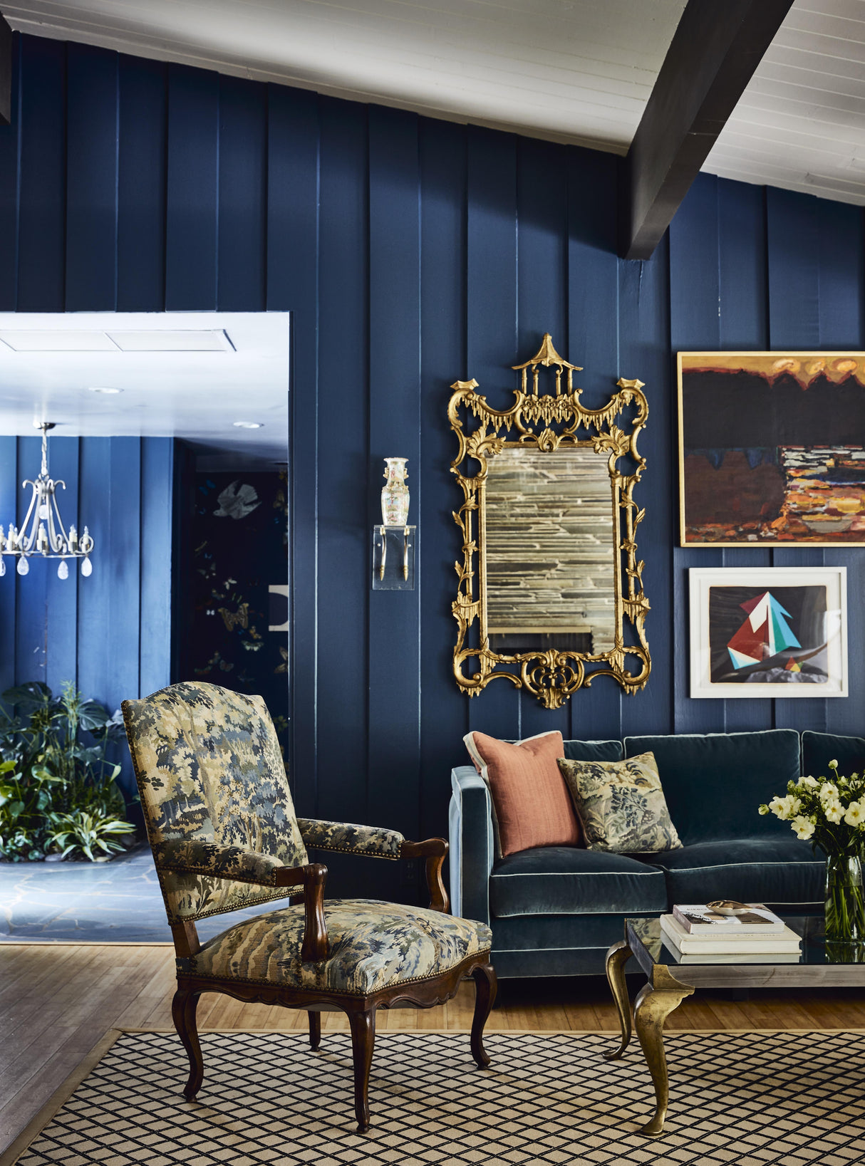 Schumacher Vert 16" x 16" Flemish Tapestry Pillow