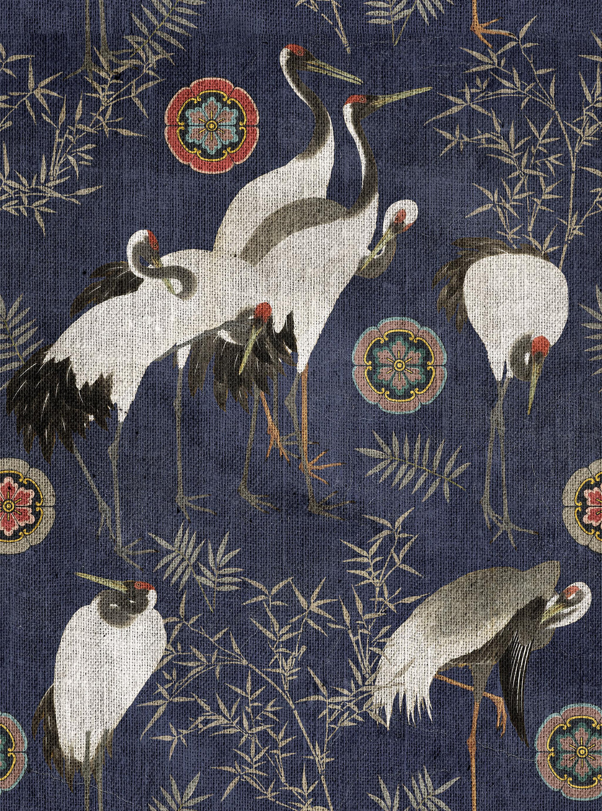 MindTheGap TSURU Indigo WORLD OF FABRICS Wallpaper