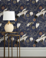 MindTheGap TSURU Indigo WORLD OF FABRICS Wallpaper