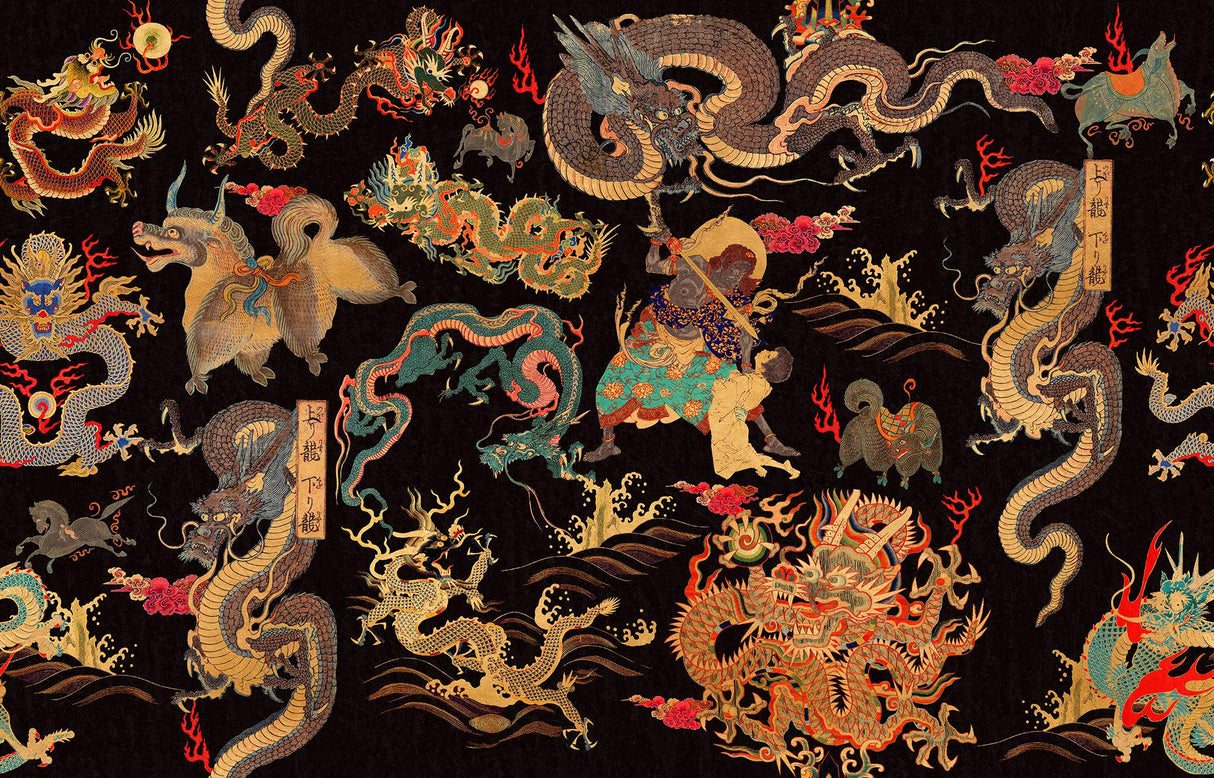 MindTheGap DRAGONS OF TIBET THE GENTLEMEN'S CORNER Wallpaper