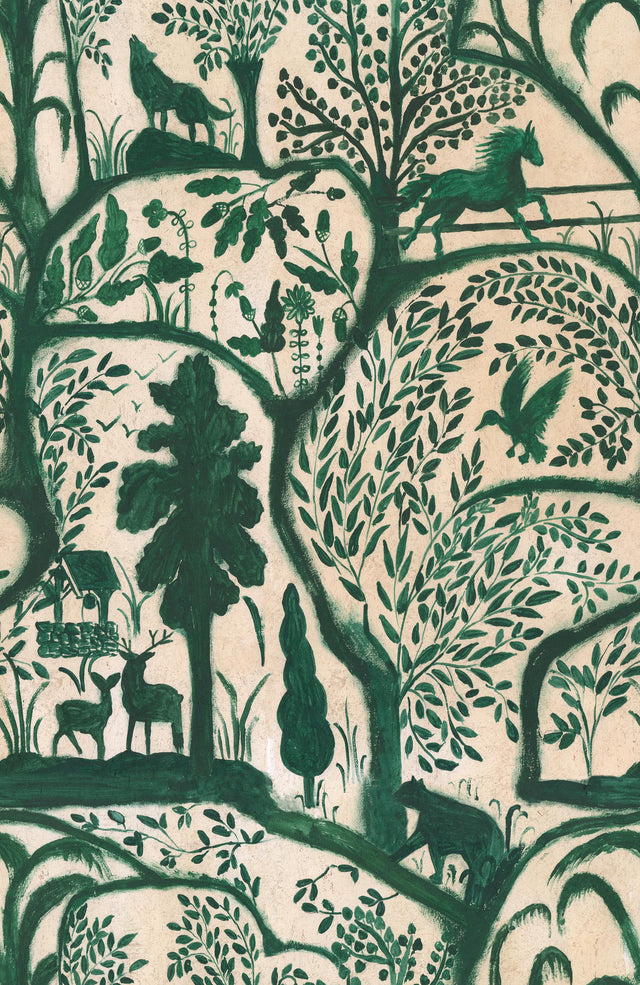 MindTheGap THE ENCHANTED WOODLAND Green TRANSYLVANIAN ROOTS Wallpaper