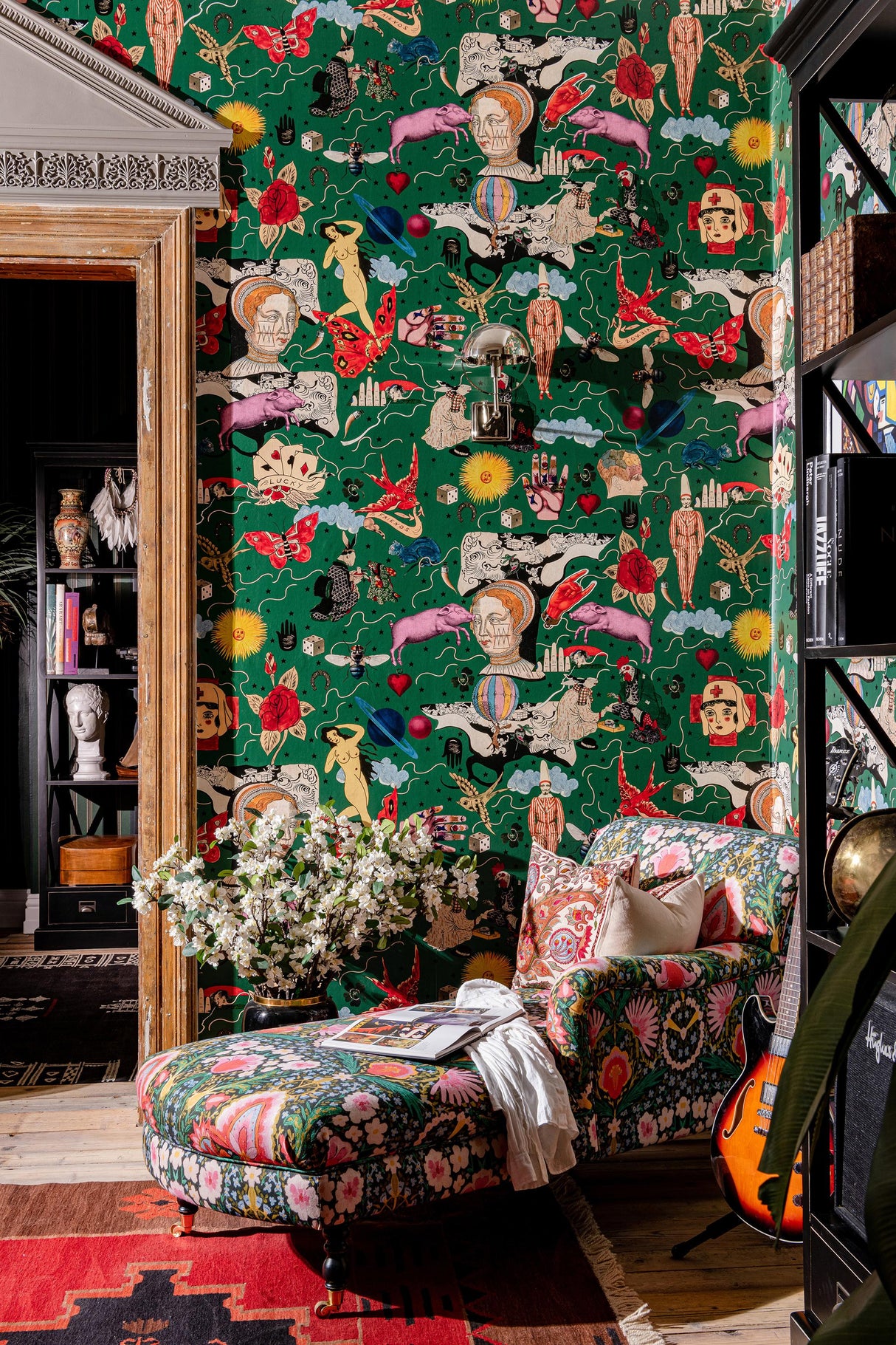 MindTheGap ILLUSIONARY DAYTIME Green WOODSTOCK Wallpaper