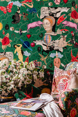 MindTheGap ILLUSIONARY DAYTIME Green WOODSTOCK Wallpaper