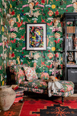 MindTheGap ILLUSIONARY DAYTIME Green WOODSTOCK Wallpaper