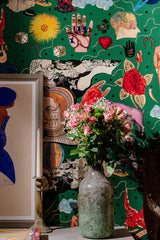 MindTheGap ILLUSIONARY DAYTIME Green WOODSTOCK Wallpaper