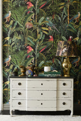 MindTheGap PARROTS OF BRASIL Anthracite TROPICAL WANDERLUST Wallpaper