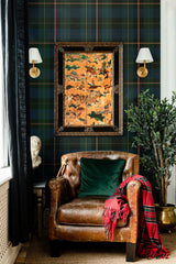 MindTheGap EQUESTRIAN PLAID Green The Derby Wallpaper