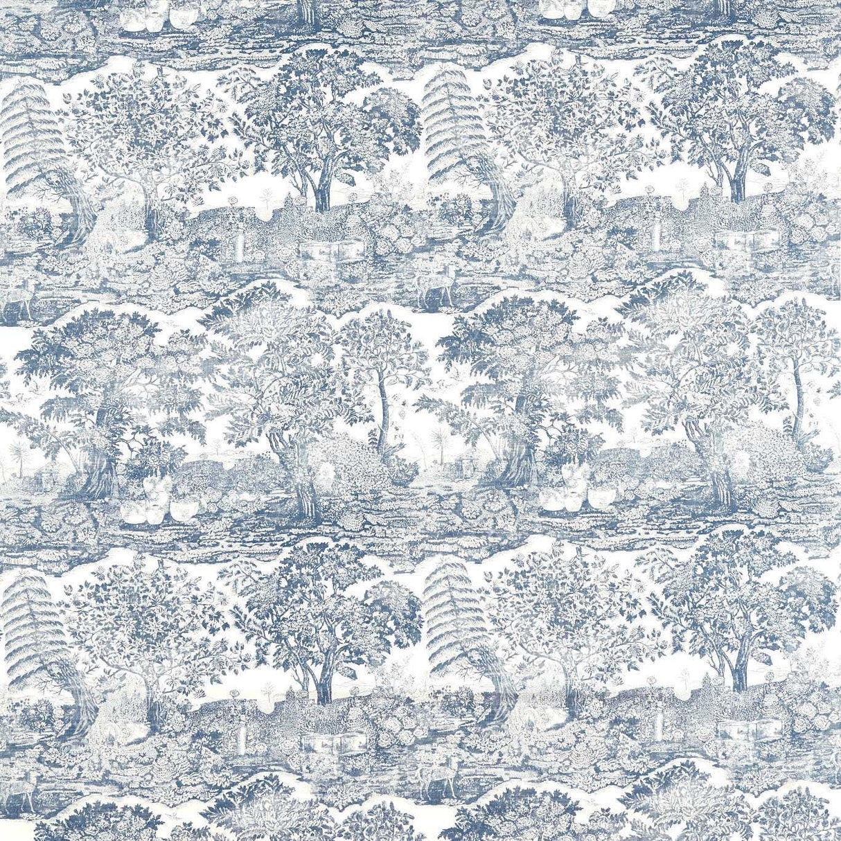 Sanderson Highgrove Toile Tetbury Blue Fabric