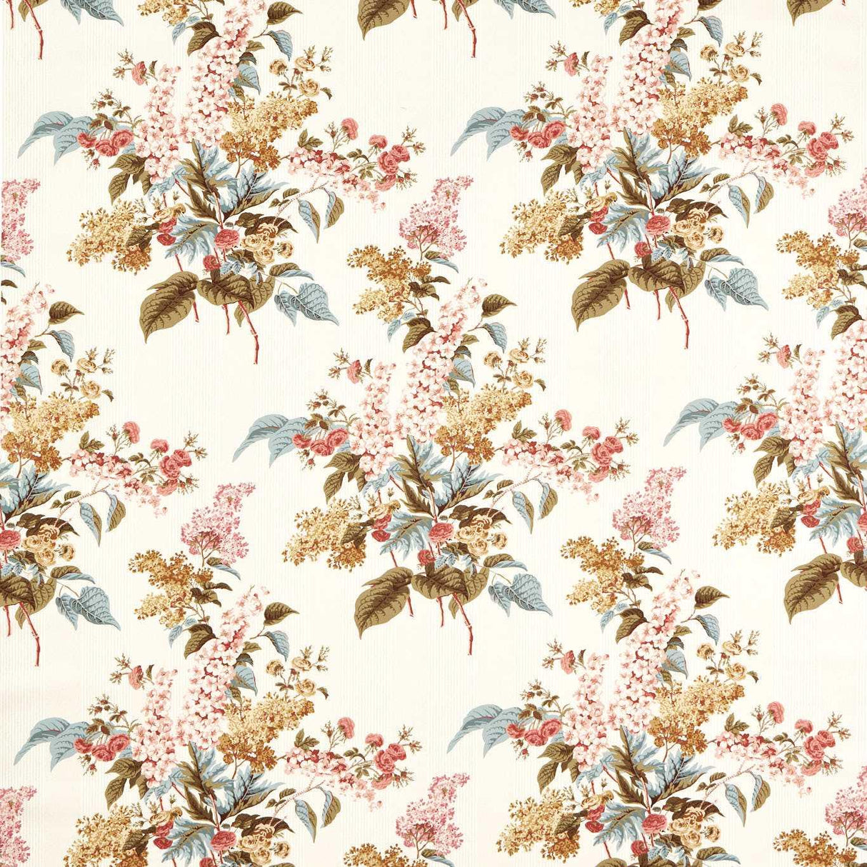 Sanderson Delphinium & Lilac Madder Rose/Sepia Fabric