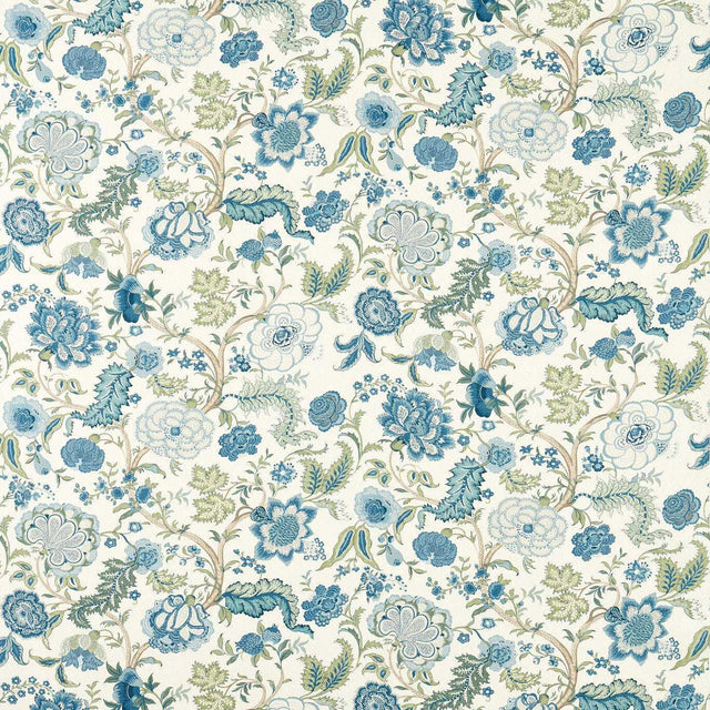 Sanderson Salisbury Jacobean Tetbury Blue Fabric