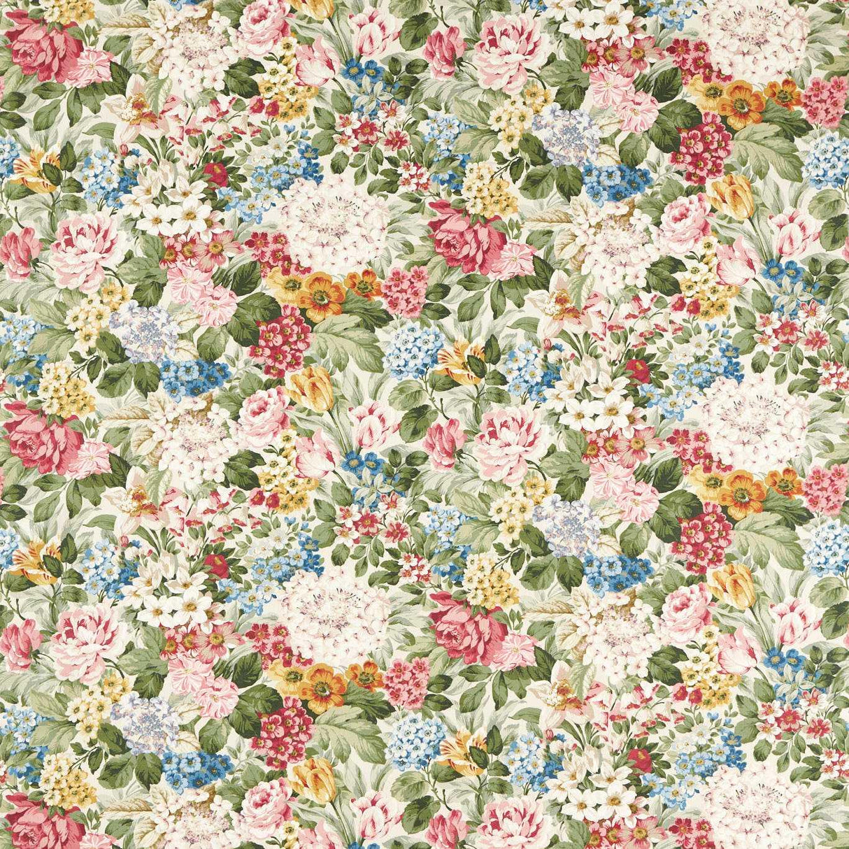 Sanderson Hydrangea & Rose Chintz Fabric