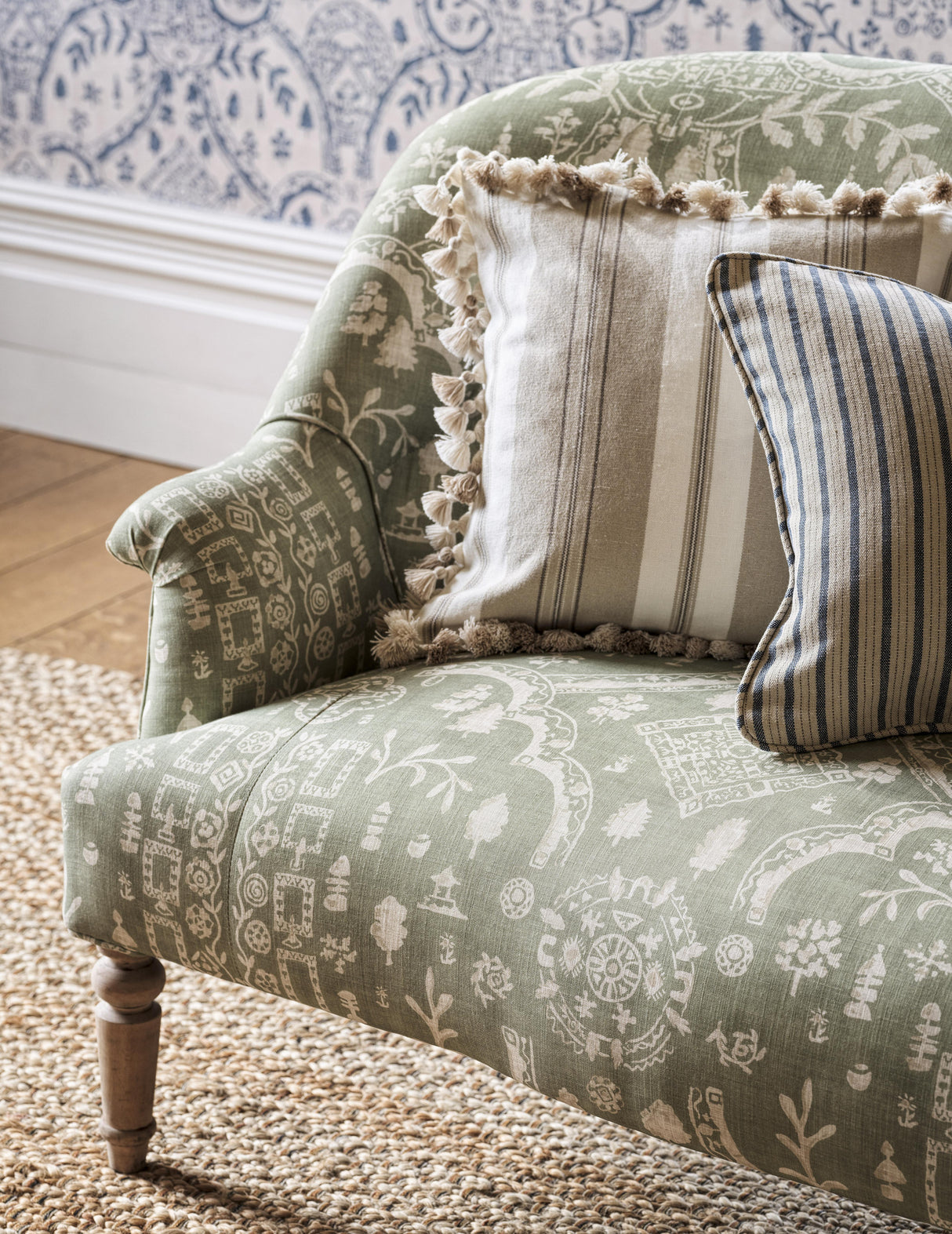 Sanderson Topiary View Thyme Fabric