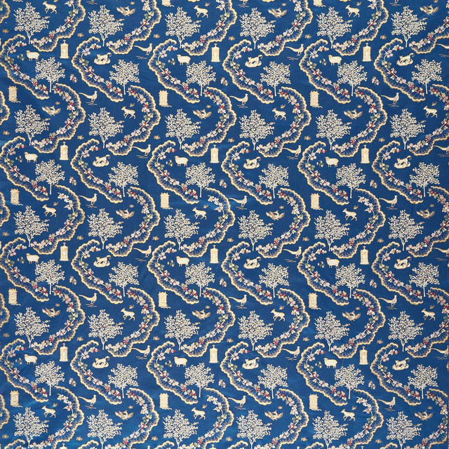 Sanderson Wildflower Meadow Brocade Sapphire Fabric