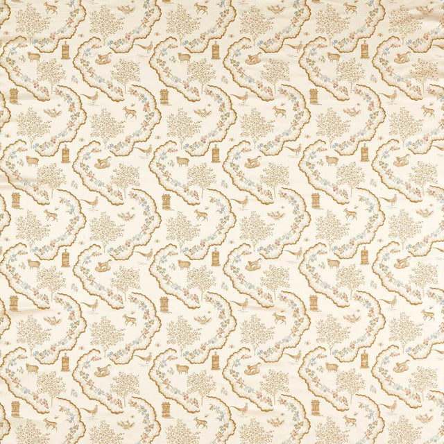 Sanderson Wildflower Meadow Brocade Pearl Fabric