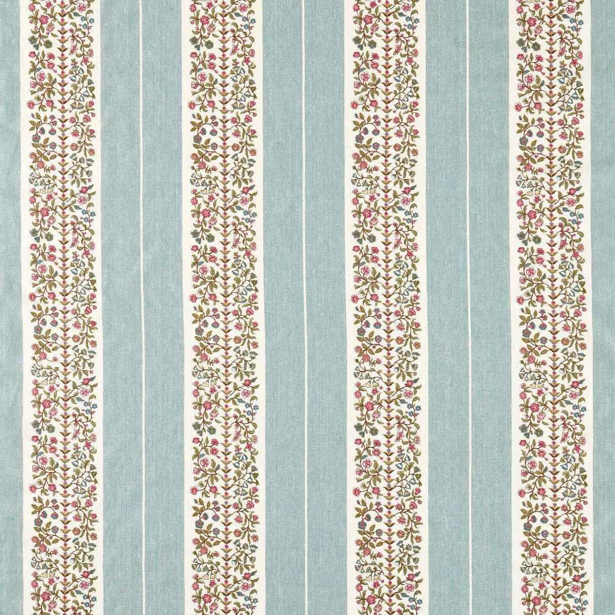Sanderson Pergola Embroidery Mineral Blue Fabric