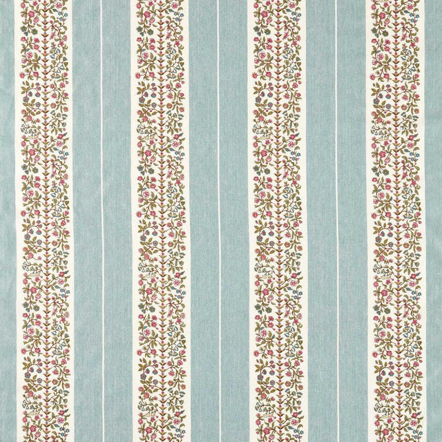 Sanderson Pergola Embroidery Mineral Blue Fabric