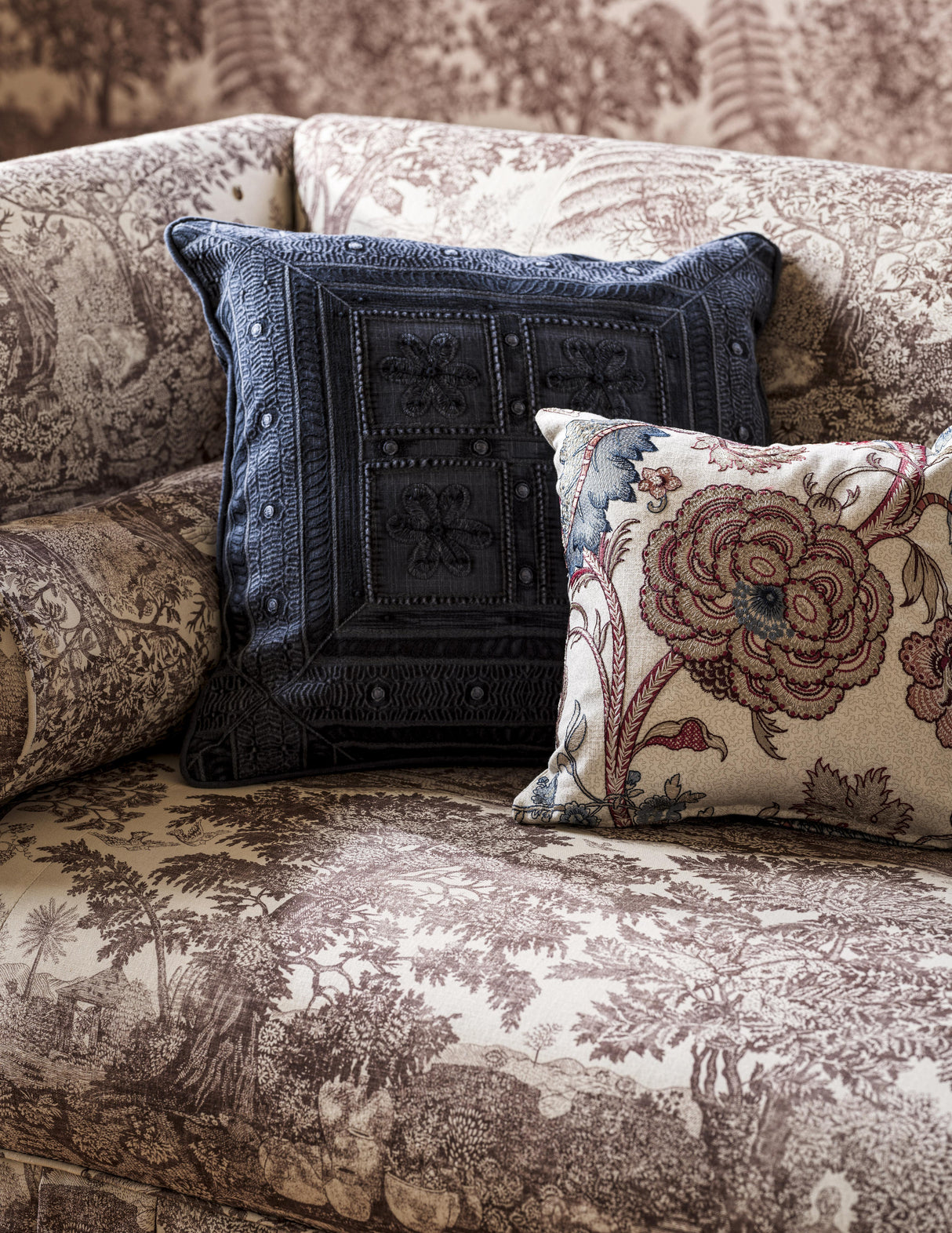 Sanderson Shand Gate Jodhpur Blue Fabric