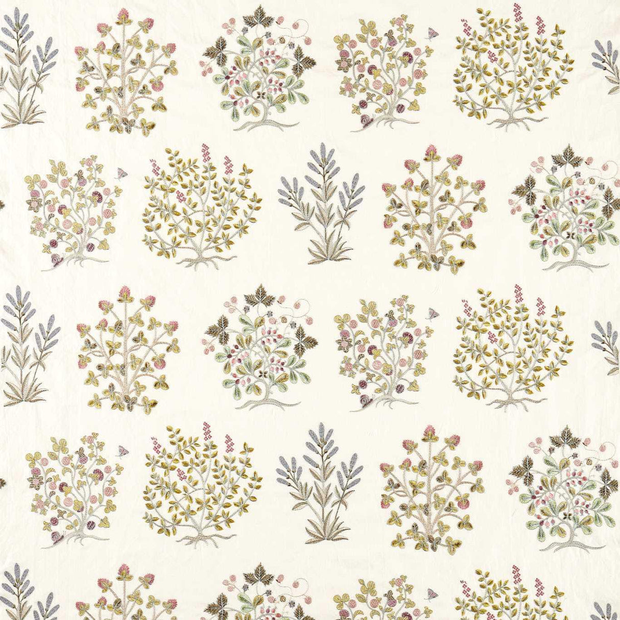 Sanderson Thyme Walk Damson/Quince Fabric