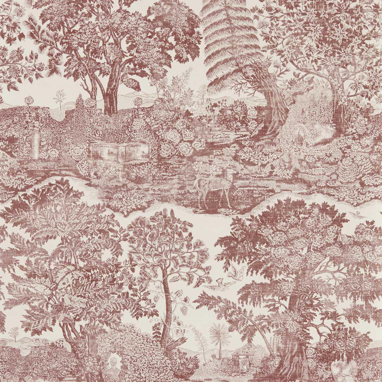 Sanderson Highgrove Toile Oak Wallpaper