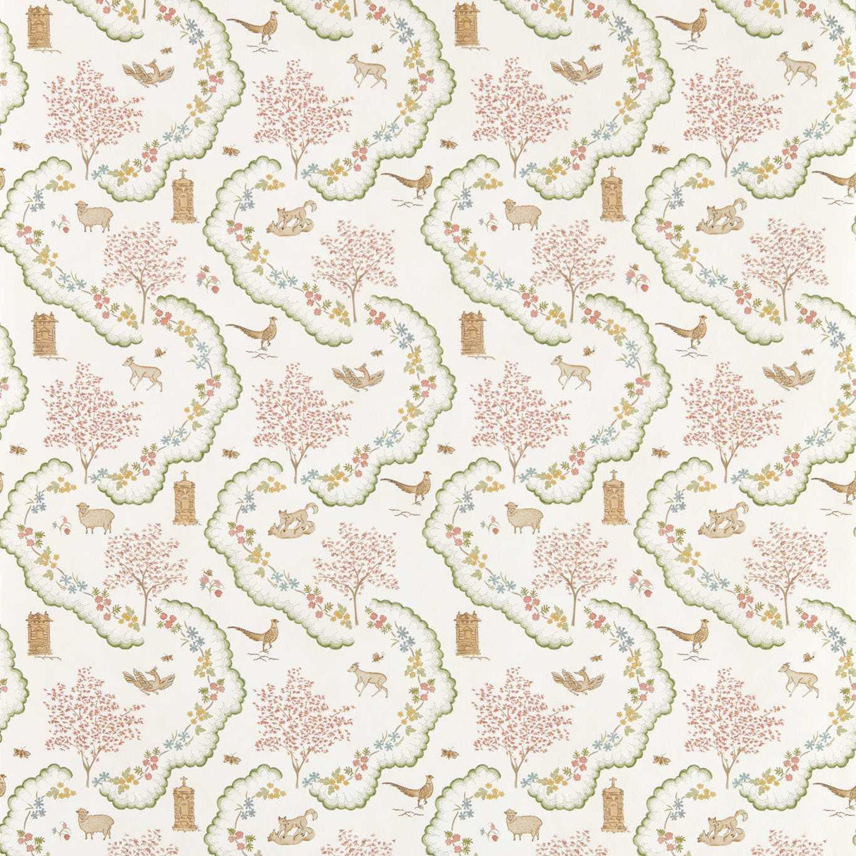 Sanderson Wildflower Meadow Pearl Wallpaper
