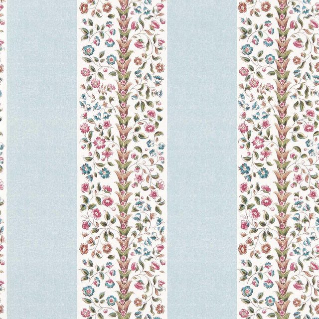 Sanderson Pergola Stripe Mineral Blue/Wisteria Wallpaper