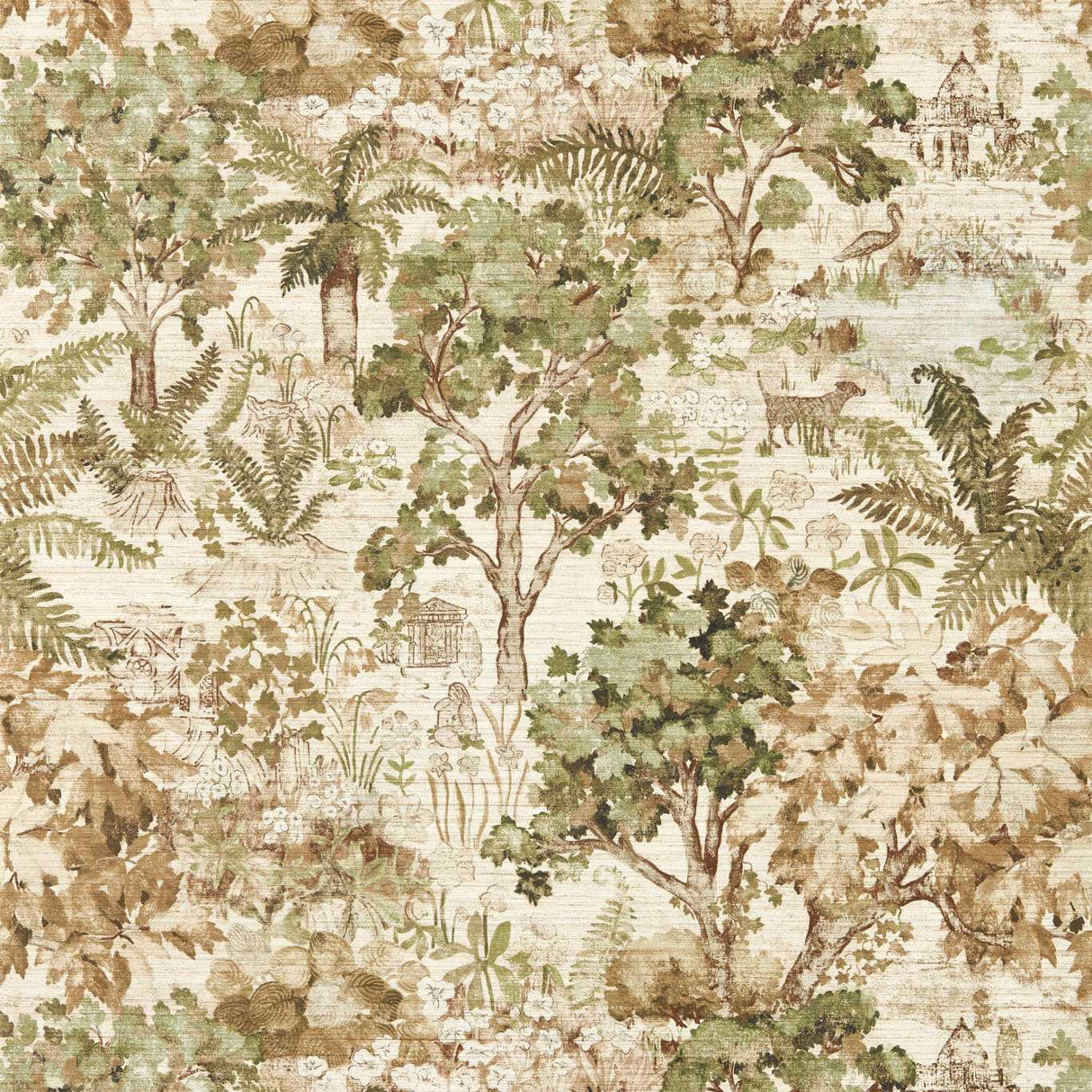 Sanderson The Stumpery Lichen Wallpaper