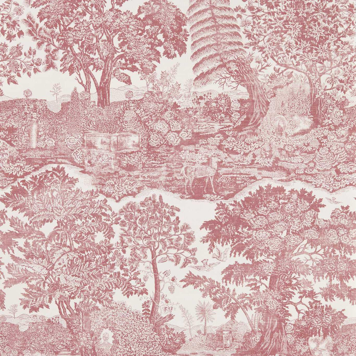 Sanderson Highgrove Toile Madder Rose Wallpaper