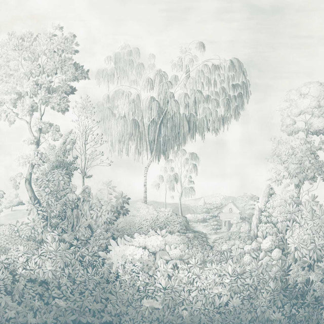Sanderson Highgrove Arboretum Ether Blues Wallpaper