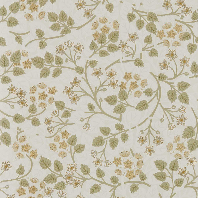Sanderson Silver Lime Lichen Wallpaper