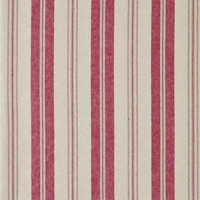 Sanderson Highgrove Stripe Crimson Fabric