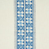 Schumacher Amira Hand Blocked Print Indigo Fabric