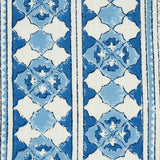 Schumacher Amira Hand Blocked Print Indigo Fabric