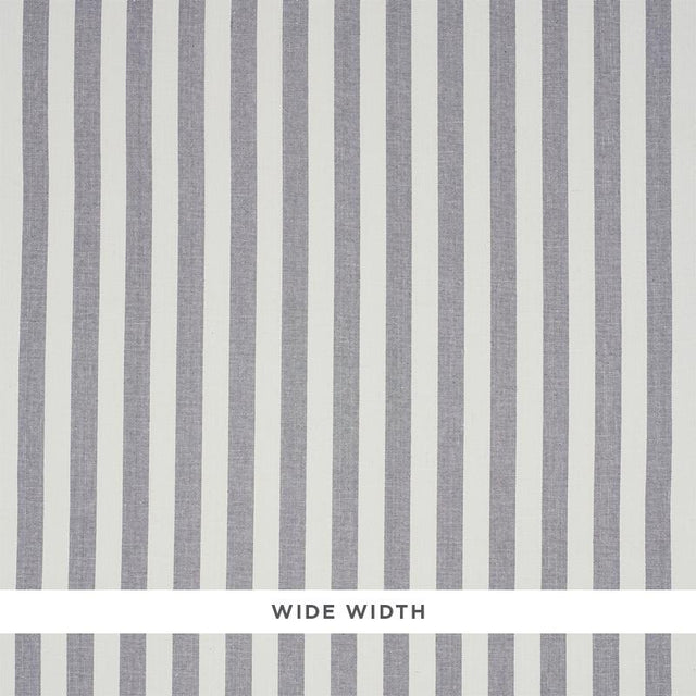 Schumacher Linen Stripe Grey Wallpaper