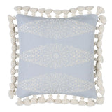 Schumacher Soft Blue 16" x 16" Tasmin Embroidery