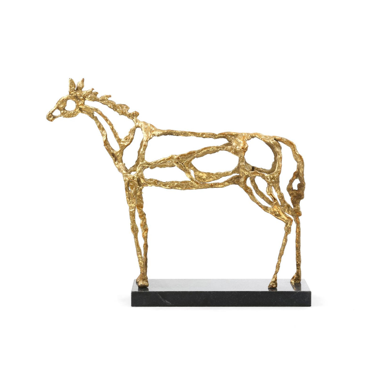 Villa & House Gold Leaf Arabian Horse Statue