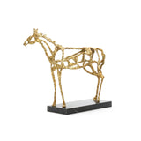Villa & House Gold Leaf Arabian Horse Statue