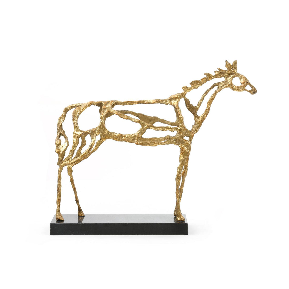 Villa & House Gold Leaf Arabian Horse Statue