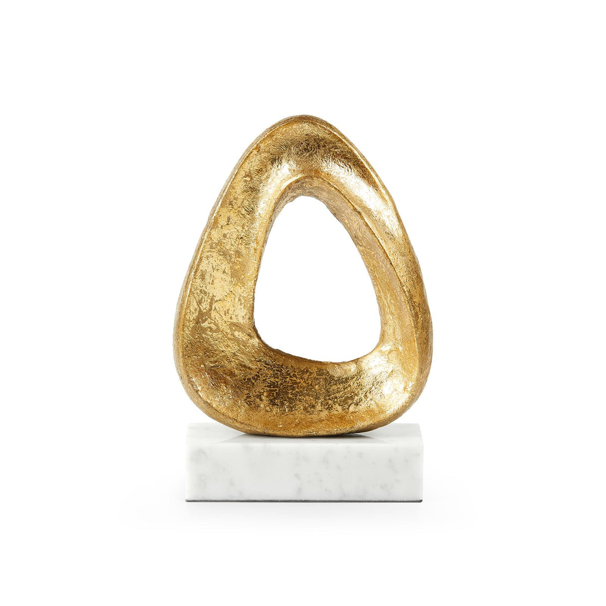 Villa & House Gold Leaf and Carrara Marble Alpha Statue