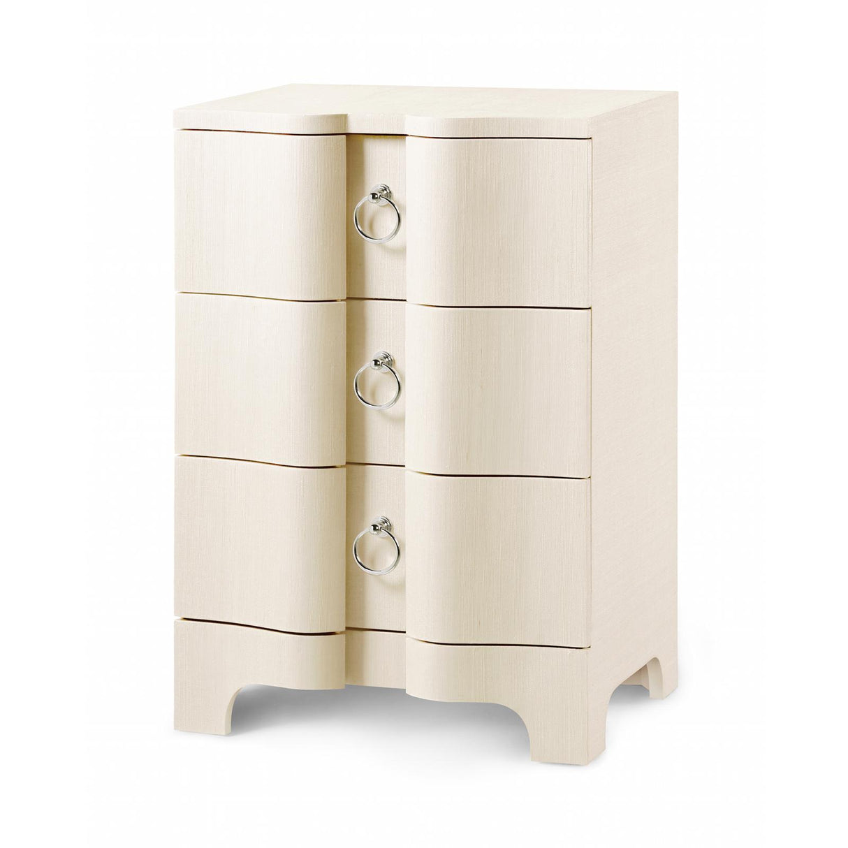 Villa & House Canvas Cream Bardot 3-Drawer Side Table