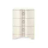 Villa & House Canvas Cream Bardot 3-Drawer Side Table