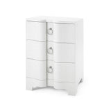 Villa & House Chiffon White Bardot 3-Drawer Side Table
