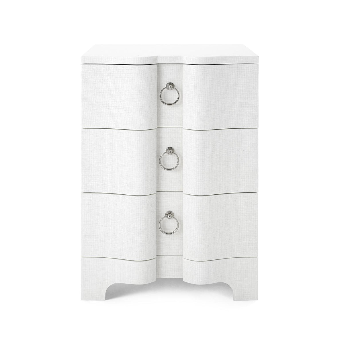 Villa & House Chiffon White Bardot 3-Drawer Side Table