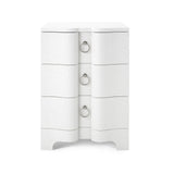 Villa & House Chiffon White Bardot 3-Drawer Side Table