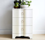 Villa & House Chiffon White Bardot 3-Drawer Side Table