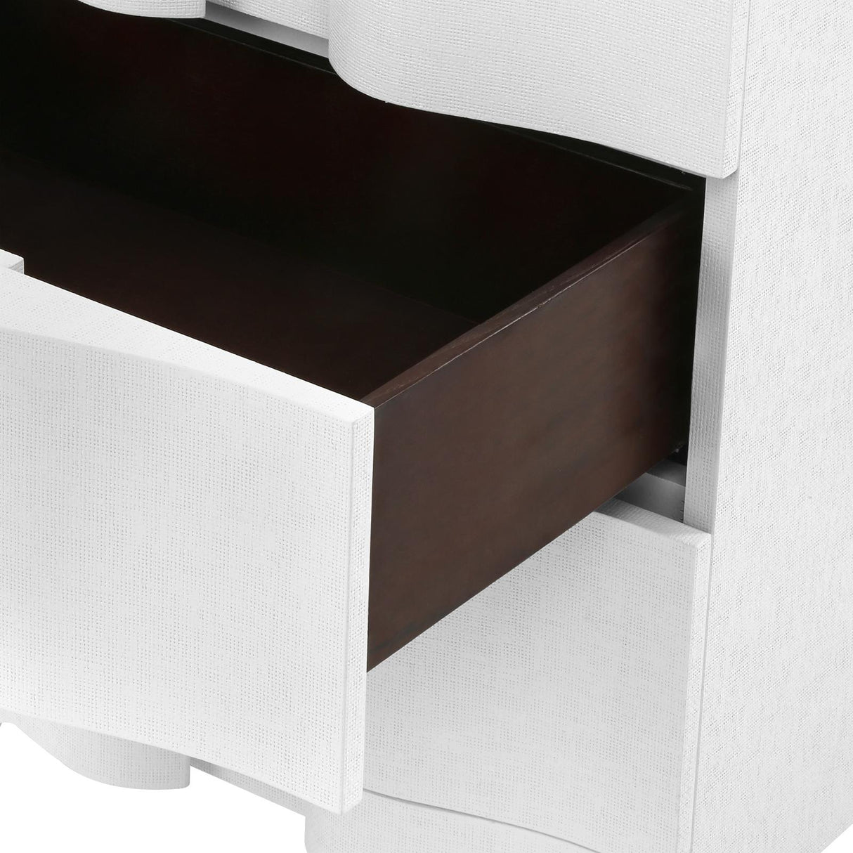 Villa & House Chiffon White Bardot 3-Drawer Side Table