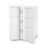 Villa & House Chiffon White Bardot 3-Drawer Side Table